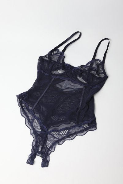 画像10: Nightly Blue teddy | テディ(ワイヤーあり・シースルー・ネイビー)  | Obsessive 高級Sexyランジェリー【即日発送・サイズ交換NG】※メール便対象商品※輸入下着・ランジェリー    (10)