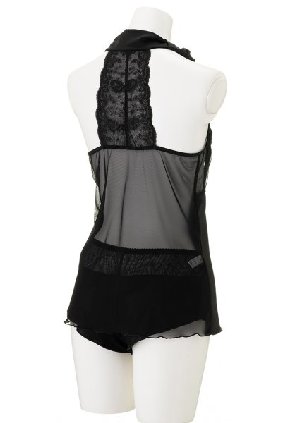 画像9: 【30%OFF】EBONY night set  | ナイトセット・キャミソール&ショーツ・シースルー | Sawren サブレン (9)