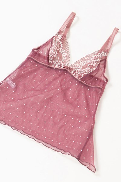 画像8: 【30%OFF】LIBRE night set  | ナイトセット・キャミソール&ショーツ・シースルー | Sawren サブレン (8)