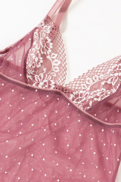 画像9: 【30%OFF】LIBRE night set  | ナイトセット・キャミソール&ショーツ・シースルー | Sawren サブレン (9)