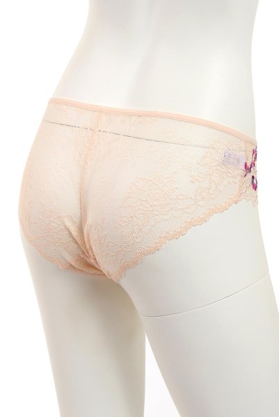 画像10: 【30%OFF】FLORA brief  | ノーマルショーツ・アプリコットピンク・シースルー | Sawren サブレン (10)