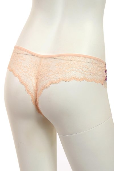 画像10: 【30%OFF】FLORA thong  | タンガ・Tバック・シースルー・アプリコットピンク  | Sawren サブレン (10)