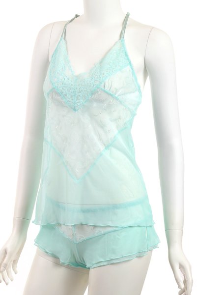 画像8: 【30%OFF】MOON LIGHT night set  | ナイトセット・キャミソール&ショーツ・シースルー | Sawren サブレン (8)