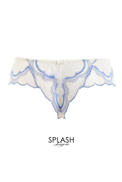 画像2: 【30%OFF】CLOUD thong  | タンガ・Ｔバック・シースルー×ブルー  | Sawren サブレン (2)