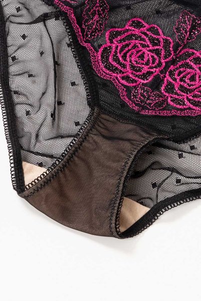 画像14: 【30%OFF】PERFECT brief  | ノーマルショーツ・シースルー・ドット柄 | Sawren サブレン (14)