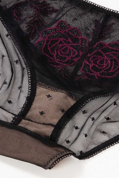 画像15: 【30%OFF】PERFECT brief  | ノーマルショーツ・シースルー・ドット柄 | Sawren サブレン (15)