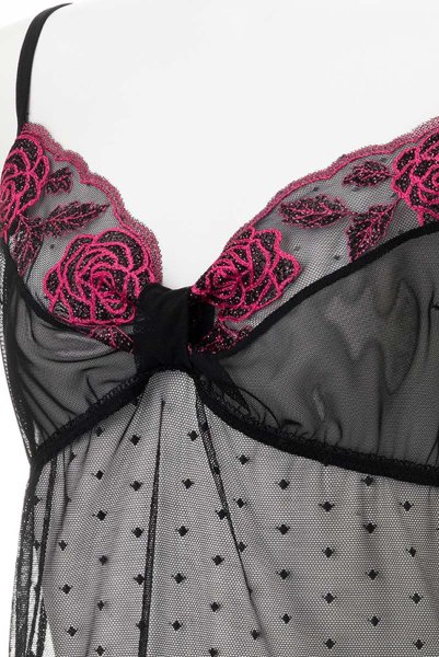 画像12: 【30%OFF】PERFECT night set  | ナイトセット・キャミソール&ショーツ・シースルー・ドット柄 | Sawren サブレン (12)