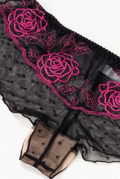 画像14: 【30%OFF】PERFECT night set  | ナイトセット・キャミソール&ショーツ・シースルー・ドット柄 | Sawren サブレン (14)