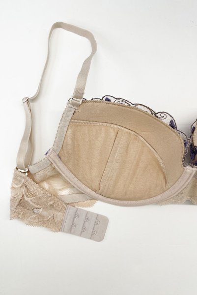 画像9: MAUVE push  | 3/4カップ・ワイヤーブラ・ヌードベージュ×ラベンダー | Sawren サブレン (9)