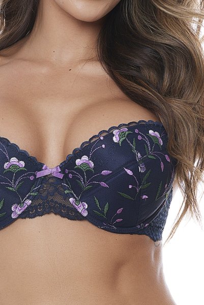 画像6: 【30%OFF】JARDIN push  | 3/4カップ・ワイヤーブラ・ネイビー | Sawren サブレン (6)