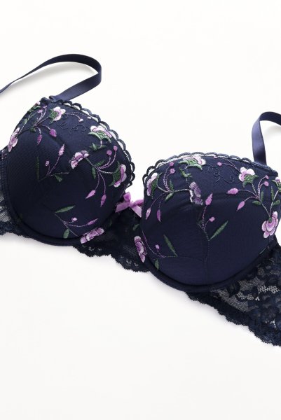 画像7: 【30%OFF】JARDIN push  | 3/4カップ・ワイヤーブラ・ネイビー | Sawren サブレン (7)