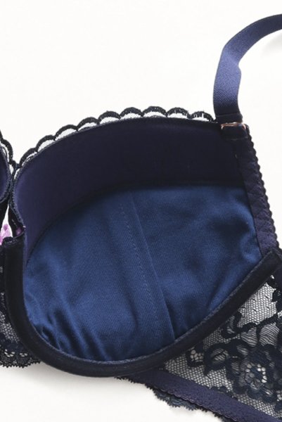 画像10: 【30%OFF】JARDIN push  | 3/4カップ・ワイヤーブラ・ネイビー | Sawren サブレン (10)