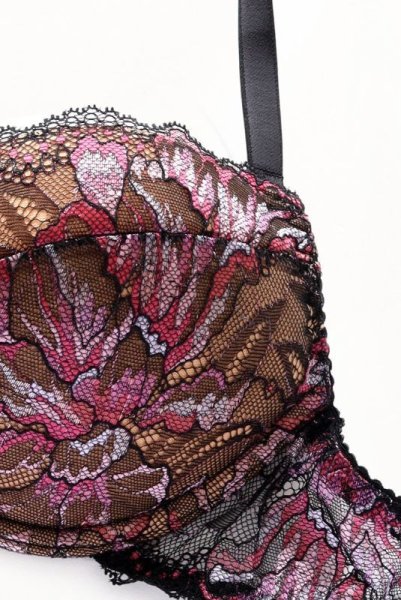 画像9: 【30%OFF】REVERIE push  | 3/4カップ・ワイヤーブラ・ブラック×ピンク | Sawren サブレン (9)