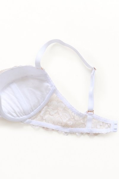 画像4: FLEUR white push  | 3/4カップ・ワイヤーブラ・ホワイト | Sawren サブレン (4)