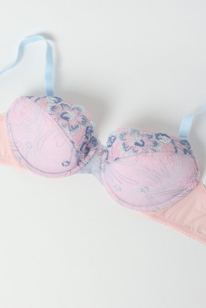 画像3: BLOOM push  | 3/4カップ・ワイヤーブラ・ピンク×ブルー | Sawren サブレン (3)