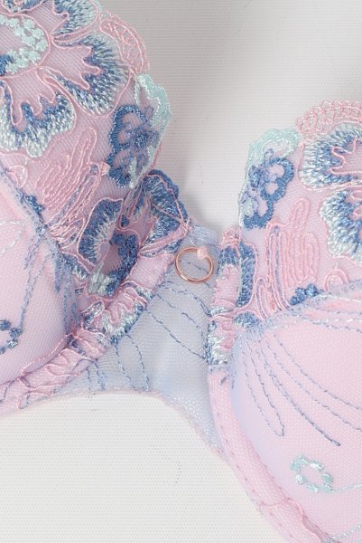 画像5: BLOOM push  | 3/4カップ・ワイヤーブラ・ピンク×ブルー | Sawren サブレン (5)