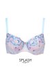 画像1: BLOOM soft  | 一枚レース・パッドなし・ワイヤーブラ・3/4カップ・ピンク×ブルー | Sawren サブレン【即日発送・サイズ交換OK】※メール便対象商品※輸入下着・高級ランジェリー  (1)