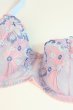 画像6: BLOOM soft  | 一枚レース・パッドなし・ワイヤーブラ・3/4カップ・ピンク×ブルー | Sawren サブレン【即日発送・サイズ交換OK】※メール便対象商品※輸入下着・高級ランジェリー  (6)