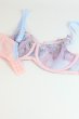 画像7: BLOOM soft  | 一枚レース・パッドなし・ワイヤーブラ・3/4カップ・ピンク×ブルー | Sawren サブレン【即日発送・サイズ交換OK】※メール便対象商品※輸入下着・高級ランジェリー  (7)