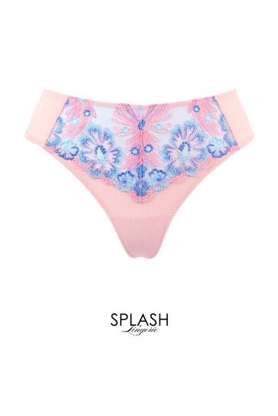 画像1: BLOOM thong  | タンガ・Ｔバック・ピンク×ブルー | Sawren サブレン【即日発送・サイズ交換NG・メール便対象】輸入下着・高級ランジェリー  (1)
