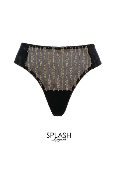 画像1: DIVINE thong  | タンガ・Ｔバック・ブラック | Sawren サブレン【即日発送・サイズ交換NG・メール便対象】輸入下着・高級ランジェリー  (1)