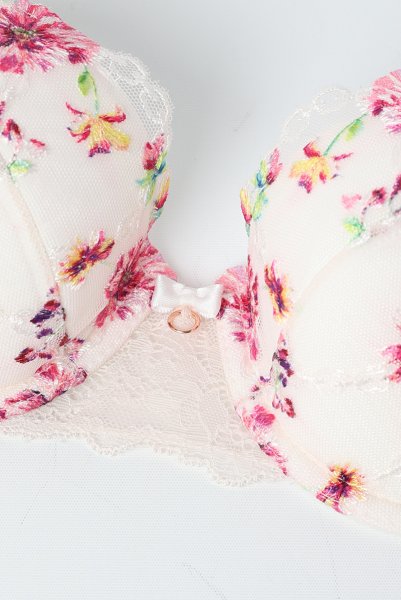 画像4: ROMANCE push  | 3/4カップ・ワイヤーブラ・ピンク | Sawren サブレン (4)