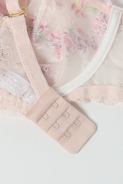 画像11: ROMANCE soft  | 一枚レース・パッドなし・ワイヤーブラ・3/4カップ・ピンク | Sawren サブレン (11)