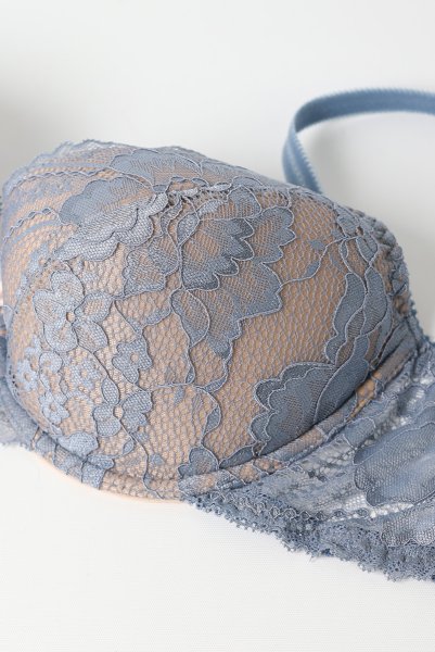 画像3: AUBE push  | 3/4カップ・ワイヤーブラ・ブルーグレー | Sawren サブレン【即日発送】インポート・輸入下着・高級ランジェリー  (3)