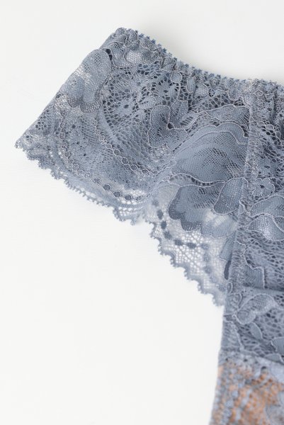 画像5: AUBE thong  | タンガ・Ｔバック・ブルーグレー | Sawren サブレン【即日発送・サイズ交換NG・メール便対象】輸入下着・高級ランジェリー  (5)