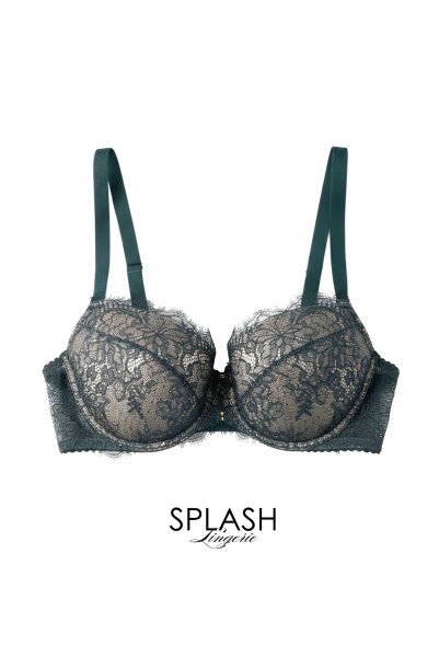 画像1: 【予約受付中】FOREST push  | 3/4カップ・ワイヤーブラ・グリーン | Sawren サブレン｜インポート・輸入下着・高級ランジェリー  (1)