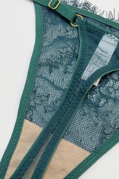 画像7: 【予約受付中】FOREST thong  | タンガ・Ｔバック・グリーン | Sawren サブレン｜輸入下着・高級ランジェリー  (7)