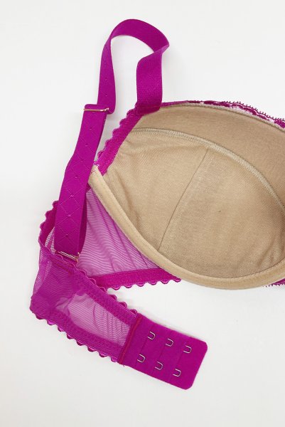 画像6: 【予約受付中】AUDACE push  | 3/4カップ・ワイヤーブラ・マゼンタ | Sawren サブレン｜インポート・輸入下着・高級ランジェリー  (6)