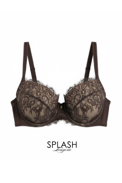 画像1: 【予約受付中】VELOUTE push  | 3/4カップ・ワイヤーブラ・ブラウン | Sawren サブレン｜インポート・輸入下着・高級ランジェリー  (1)