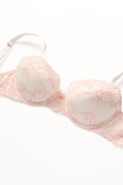 画像2: BLUSH push  | 3/4カップ・ワイヤーブラ・ピンク×クリーム | Sawren サブレン【即日発送】インポート・輸入下着・高級ランジェリー  (2)