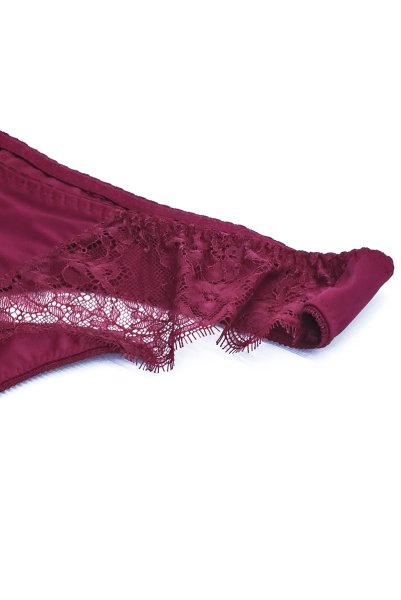 画像5: 【予約】RUBY thong  | タンガ・Ｔバック・ワインレッド | Sawren サブレン輸入下着・高級ランジェリー  (5)