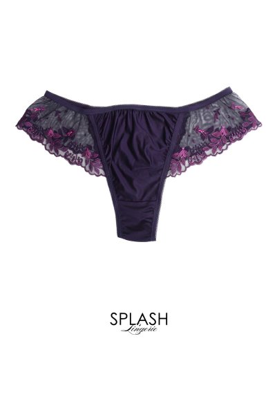 画像1: 【予約】ALLURE thong  | タンガ・Ｔバック・バイオレット | Sawren サブレン輸入下着・高級ランジェリー  (1)