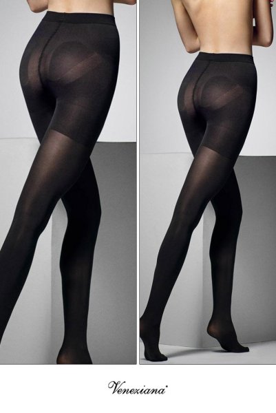 画像2: TOTAL SLIM 70 nero  | 着圧タイツ 70デニール・無地・スリム・ブラック | Veneziana ベネチアナ (2)