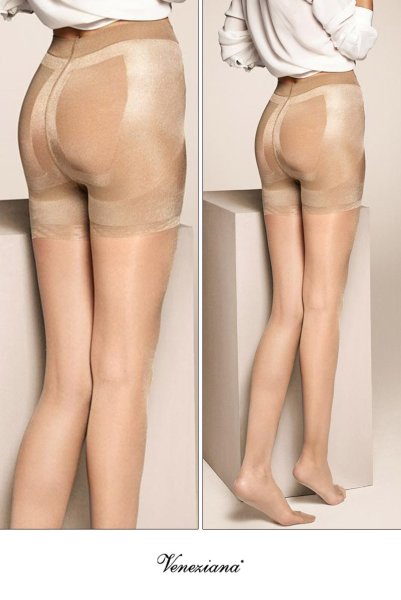 画像2: TOTAL SLIM 30 cognac  | 着圧ストッキング 30デニール・無地・スリム・ベージュ | Veneziana ベネチアナ (2)