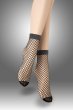 画像1: ショートストッキング（網・ラメ・ブラック×シルバー）※2足までメール便対象  [ALBA-RETE-Socks-nero] (1)