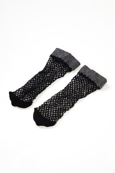 画像8: ALBA RETE Socks nero silver  | ショートストッキング・網・ラメ・ブラック×シルバー | Veneziana ベネチアナ (8)