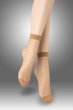 画像1: ショートストッキング（網・ラメ・ベージュ×ゴールド）※2足までメール便対象  [ALBA-RETE-Socks-beige] (1)