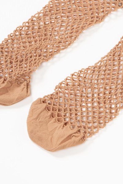 画像10: ALBA RETE Socks beige oro  | ショートストッキング・網・ラメ・ベージュ×ゴールド | Veneziana ベネチアナ (10)