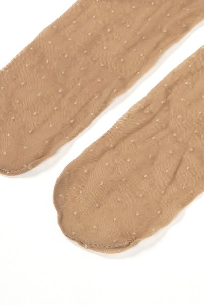 画像10: ALICE Socks nude  | ショートストッキング・ドット柄・リボン・ベージュ | Veneziana ベネチアナ (10)