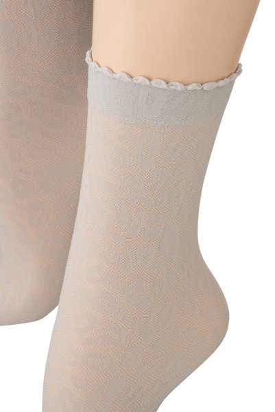 画像3: ANIMAL 20 Socks argento  | ショートストッキング・アニマル柄・グレー | Veneziana ベネチアナ (3)