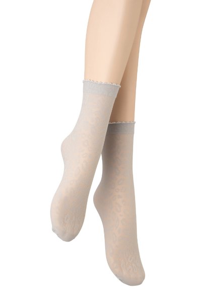 画像7: ANIMAL 20 Socks argento  | ショートストッキング・アニマル柄・グレー | Veneziana ベネチアナ (7)