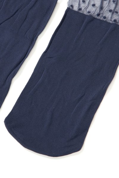 画像10: BIBBI Socks marine  | ショートストッキング・ドット柄・ネイビー | Veneziana ベネチアナ (10)