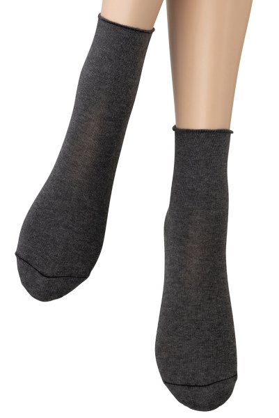 画像3: COTONE 300 Socks melange  | ショートストッキング・300デニール・無地・グレー | Veneziana ベネチアナ (3)