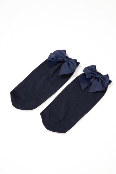 画像8: FIOCCO Socks blu  | ショートストッキング・無地・リボン・ネイビー | Veneziana ベネチアナ (8)
