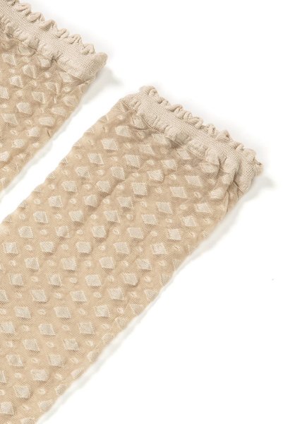 画像7: JENNY Socks sabbia  | ショートストッキング・ダイヤ柄・ベージュ | Veneziana ベネチアナ (7)