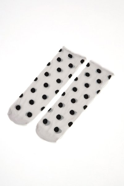 画像6: KYLIE Socks argento  | ショートストッキング・ドット柄・グレー×ブラック | Veneziana ベネチアナ (6)
